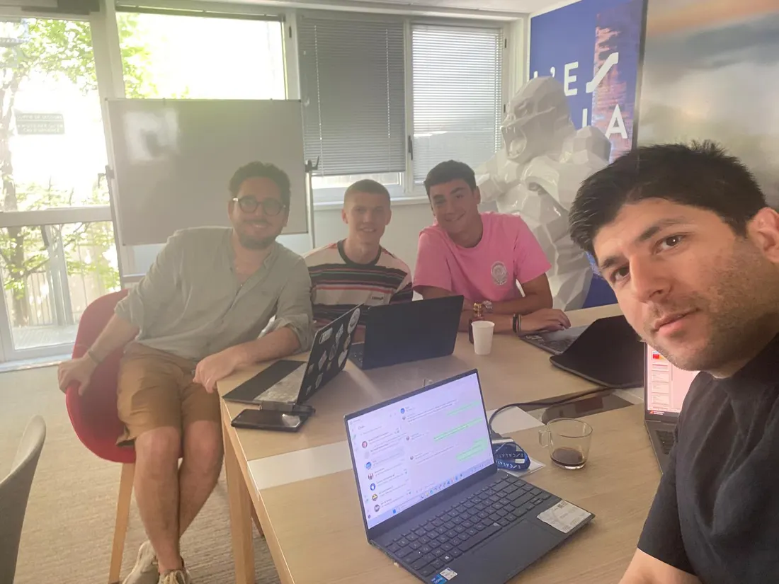 The STYLY team building the product at the L'Escalator incubator